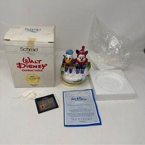 VINTAGE DISNEY SCHMID 1985 MUSIC MICKEY MOUSE DONALD DUCK LIMITED EDITION